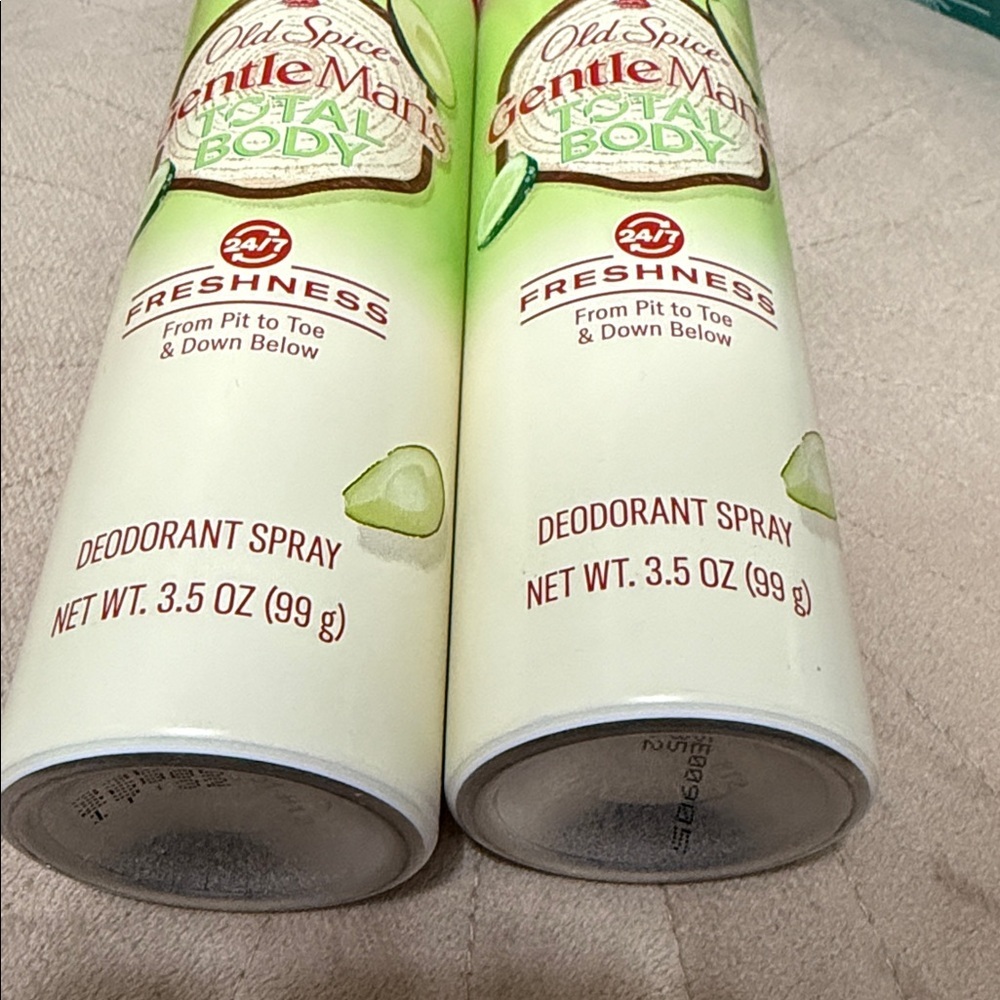2 Old Spice GentleMan's Total Body Deodorant Spray Brand New - Picture 5 of 6